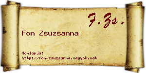Fon Zsuzsanna névjegykártya