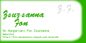 zsuzsanna fon business card